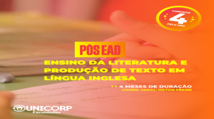 Especialização em Ensino da Literatura e Produção de Textos em Língua Inglesa