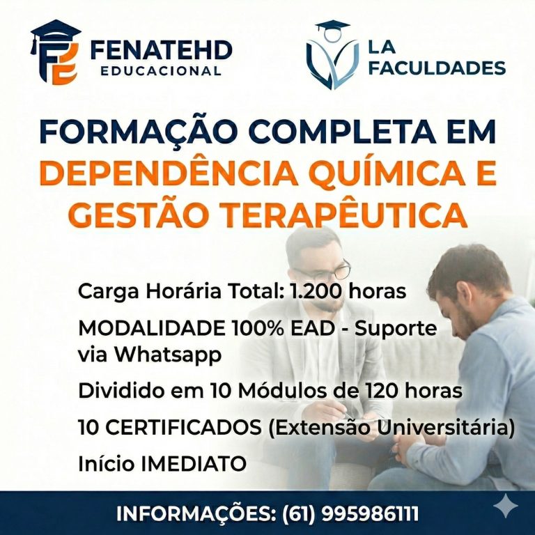 Formação Completa em Dependência Química e Gestão Terapêutica