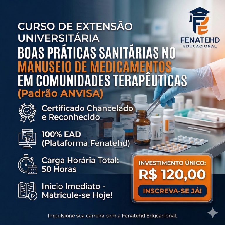 Boas práticas sanitárias no manuseio de medicamentos em comunidades terapêuticas